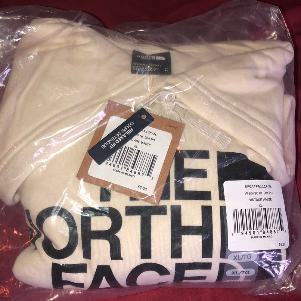 The North Face vintage white hoodie